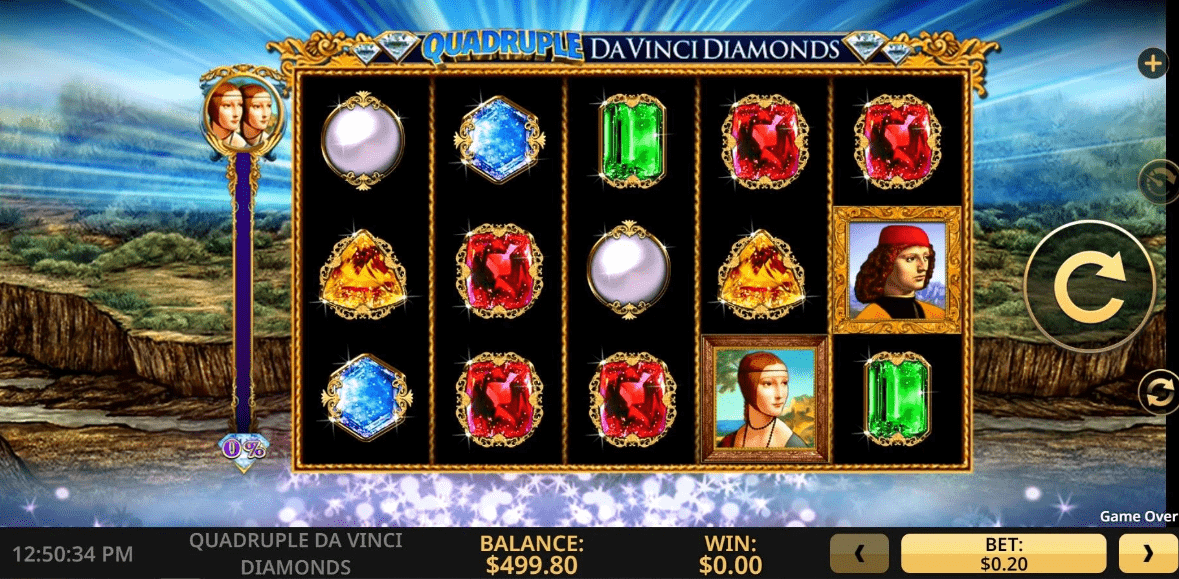 Slots Da Vinci Diamonds, TGJOGO, bônus, rodadas grátis, Tumbling Reels, símbolos Wild, mini-jogo, jackpot progressivo, recarga, referência